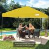 imageBest Choice Products 10x10ft 1Person Setup Pop Up Canopy Tent Instant Portable Shelter w 1Button Push Case 4 Weight Bags  BlueYellow