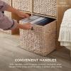 imageBest Choice Products 12x12in Hyacinth Baskets Rustic Set Of 5 Multipurpose Collapsible Storage Organizer Handwoven Laundry Totes for Bedroom Living Room Shelves wInserts  BrownGray