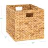 imageBest Choice Products 12x12in Hyacinth Baskets Rustic Set Of 5 Multipurpose Collapsible Storage Organizer Handwoven Laundry Totes for Bedroom Living Room Shelves wInserts  BrownNatural