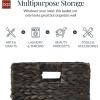 imageBest Choice Products 12x12in Hyacinth Baskets Rustic Set Of 5 Multipurpose Collapsible Storage Organizer Handwoven Laundry Totes for Bedroom Living Room Shelves wInserts  BrownBlack