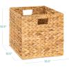 imageBest Choice Products 12x12in Hyacinth Baskets Rustic Set Of 5 Multipurpose Collapsible Storage Organizer Handwoven Laundry Totes for Bedroom Living Room Shelves wInserts  BrownNatural