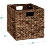 imageBest Choice Products 12x12in Hyacinth Baskets Rustic Set Of 5 Multipurpose Collapsible Storage Organizer Handwoven Laundry Totes for Bedroom Living Room Shelves wInserts  BrownBrown