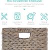 imageBest Choice Products 12x12in Hyacinth Baskets Rustic Set Of 5 Multipurpose Collapsible Storage Organizer Handwoven Laundry Totes for Bedroom Living Room Shelves wInserts  BrownGray