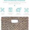 imageBest Choice Products 12x12in Hyacinth Baskets Rustic Set Of 5 Multipurpose Collapsible Storage Organizer Handwoven Laundry Totes for Bedroom Living Room Shelves wInserts  BrownGray