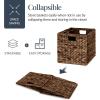 imageBest Choice Products 12x12in Hyacinth Baskets Rustic Set Of 5 Multipurpose Collapsible Storage Organizer Handwoven Laundry Totes for Bedroom Living Room Shelves wInserts  BrownBrown