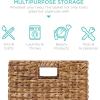 imageBest Choice Products 12x12in Hyacinth Baskets Rustic Set Of 5 Multipurpose Collapsible Storage Organizer Handwoven Laundry Totes for Bedroom Living Room Shelves wInserts  BrownChestnut