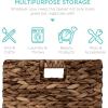imageBest Choice Products 12x12in Hyacinth Baskets Rustic Set Of 5 Multipurpose Collapsible Storage Organizer Handwoven Laundry Totes for Bedroom Living Room Shelves wInserts  BrownBrown