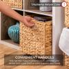 imageBest Choice Products 12x12in Hyacinth Baskets Rustic Set Of 5 Multipurpose Collapsible Storage Organizer Handwoven Laundry Totes for Bedroom Living Room Shelves wInserts  BrownBrown