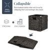 imageBest Choice Products 12x12in Hyacinth Baskets Rustic Set Of 5 Multipurpose Collapsible Storage Organizer Handwoven Laundry Totes for Bedroom Living Room Shelves wInserts  BrownBlack
