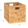 imageBest Choice Products 12x12in Hyacinth Baskets Rustic Set Of 5 Multipurpose Collapsible Storage Organizer Handwoven Laundry Totes for Bedroom Living Room Shelves wInserts  BrownNatural