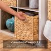 imageBest Choice Products 12x12in Hyacinth Baskets Rustic Set Of 5 Multipurpose Collapsible Storage Organizer Handwoven Laundry Totes for Bedroom Living Room Shelves wInserts  BrownNatural