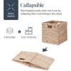imageBest Choice Products 12x12in Hyacinth Baskets Rustic Set Of 5 Multipurpose Collapsible Storage Organizer Handwoven Laundry Totes for Bedroom Living Room Shelves wInserts  BrownWhite