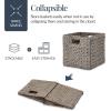 imageBest Choice Products 12x12in Hyacinth Baskets Rustic Set Of 5 Multipurpose Collapsible Storage Organizer Handwoven Laundry Totes for Bedroom Living Room Shelves wInserts  BrownGray