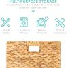 imageBest Choice Products 12x12in Hyacinth Baskets Rustic Set Of 5 Multipurpose Collapsible Storage Organizer Handwoven Laundry Totes for Bedroom Living Room Shelves wInserts  BrownNatural