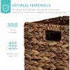 imageBest Choice Products 12x12in Hyacinth Baskets Rustic Set Of 5 Multipurpose Collapsible Storage Organizer Handwoven Laundry Totes for Bedroom Living Room Shelves wInserts  BrownBrown