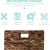 imageBest Choice Products 12x12in Hyacinth Baskets Rustic Set Of 5 Multipurpose Collapsible Storage Organizer Handwoven Laundry Totes for Bedroom Living Room Shelves wInserts  BrownBrown