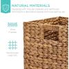 imageBest Choice Products 12x12in Hyacinth Baskets Rustic Set Of 5 Multipurpose Collapsible Storage Organizer Handwoven Laundry Totes for Bedroom Living Room Shelves wInserts  BrownChestnut