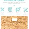 imageBest Choice Products 12x12in Hyacinth Baskets Rustic Set Of 5 Multipurpose Collapsible Storage Organizer Handwoven Laundry Totes for Bedroom Living Room Shelves wInserts  BrownNatural