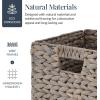 imageBest Choice Products 12x12in Hyacinth Baskets Rustic Set Of 5 Multipurpose Collapsible Storage Organizer Handwoven Laundry Totes for Bedroom Living Room Shelves wInserts  BrownGray