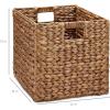 imageBest Choice Products 12x12in Hyacinth Baskets Rustic Set Of 5 Multipurpose Collapsible Storage Organizer Handwoven Laundry Totes for Bedroom Living Room Shelves wInserts  BrownChestnut