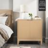 imageBest Choice Products 2Door Modern Storage Cabinet Buffet Sideboard Media Cabinet Cupboard Entryway Accent Table Bookcase wReeded Panels and Adjustable Shelves  WalnutNatural