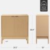 imageBest Choice Products 2Door Modern Storage Cabinet Buffet Sideboard Media Cabinet Cupboard Entryway Accent Table Bookcase wReeded Panels and Adjustable Shelves  WalnutNatural