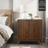 imageBest Choice Products 2Door Modern Storage Cabinet Buffet Sideboard Media Cabinet Cupboard Entryway Accent Table Bookcase wReeded Panels and Adjustable Shelves  WalnutWalnut