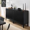imageBest Choice Products 2Door Modern Storage Cabinet Buffet Sideboard Media Cabinet Cupboard Entryway Accent Table Bookcase wReeded Panels and Adjustable Shelves  WalnutBlack