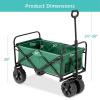 imageBest Choice Products 36in Collapsible Folding Utility Wagon Multipurpose Indoor Outdoor Mobile Cart for Garden Beach Park Shopping w 360Degree Wheels Adjustable Handle 150lb Capacity  Green