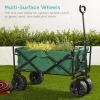 imageBest Choice Products 36in Collapsible Folding Utility Wagon Multipurpose Indoor Outdoor Mobile Cart for Garden Beach Park Shopping w 360Degree Wheels Adjustable Handle 150lb Capacity  Green