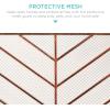 imageBest Choice Products 38x31in Single Panel Handcrafted Wrought Iron Mesh Chevron Fireplace Screen Fire Spark Guard for Living Room Bedroom Dcor wDistressed Antique Finish  GoldCopper