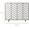imageBest Choice Products 38x31in Single Panel Handcrafted Wrought Iron Mesh Chevron Fireplace Screen Fire Spark Guard for Living Room Bedroom Dcor wDistressed Antique Finish  GoldSatin Black