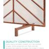 imageBest Choice Products 38x31in Single Panel Handcrafted Wrought Iron Mesh Chevron Fireplace Screen Fire Spark Guard for Living Room Bedroom Dcor wDistressed Antique Finish  GoldCopper