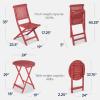 imageBest Choice Products 3Piece Acacia Wood Bistro Set Folding Patio Furniture for Backyard Balcony Deck w 2 Chairs Round Coffee Table Teak Finish  NaturalRuby