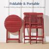 imageBest Choice Products 3Piece Acacia Wood Bistro Set Folding Patio Furniture for Backyard Balcony Deck w 2 Chairs Round Coffee Table Teak Finish  NaturalRuby