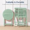 imageBest Choice Products 3Piece Acacia Wood Bistro Set Folding Patio Furniture for Backyard Balcony Deck w 2 Chairs Round Coffee Table Teak Finish  NaturalMint