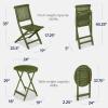 imageBest Choice Products 3Piece Acacia Wood Bistro Set Folding Patio Furniture for Backyard Balcony Deck w 2 Chairs Round Coffee Table Teak Finish  NaturalOlive