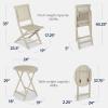 imageBest Choice Products 3Piece Acacia Wood Bistro Set Folding Patio Furniture for Backyard Balcony Deck w 2 Chairs Round Coffee Table Teak Finish  NaturalCream