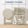 imageBest Choice Products 3Piece Acacia Wood Bistro Set Folding Patio Furniture for Backyard Balcony Deck w 2 Chairs Round Coffee Table Teak Finish  NaturalCream