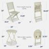imageBest Choice Products 3Piece Acacia Wood Bistro Set Folding Patio Furniture for Backyard Balcony Deck w 2 Chairs Round Coffee Table Teak Finish  NaturalSage Green