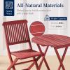 imageBest Choice Products 3Piece Acacia Wood Bistro Set Folding Patio Furniture for Backyard Balcony Deck w 2 Chairs Round Coffee Table Teak Finish  NaturalRuby