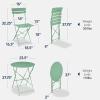 imageBest Choice Products 3Piece Bistro Set Space Saving Folding Design Solid Steel Outdoor Patio Furniture Set w 2 Chairs Bistro Table  SageSage