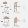 imageBest Choice Products 3Piece Bistro Set Space Saving Folding Design Solid Steel Outdoor Patio Furniture Set w 2 Chairs Bistro Table  SageSand