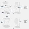 imageBest Choice Products 3Piece Bistro Set Space Saving Folding Design Solid Steel Outdoor Patio Furniture Set w 2 Chairs Bistro Table  SageWhite