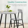 imageBest Choice Products 3Piece MidCentury Modern Round Dining Set Space Saving Dinette for Kitchen Dining Room Small Space wMetal Legs  BrownGrey