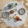 imageBest Choice Products 3Piece MidCentury Modern Round Dining Set Space Saving Dinette for Kitchen Dining Room Small Space wMetal Legs  BrownGrey