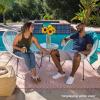 imageBest Choice Products 3Piece Outdoor Acapulco AllWeather Patio Conversation Bistro Set wPlastic Rope Glass Top Table and 2 Chairs  NaturalNatural