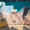 imageBest Choice Products 3Piece Outdoor Acapulco AllWeather Patio Conversation Bistro Set wPlastic Rope Glass Top Table and 2 Chairs  NaturalWhite