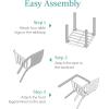 imageBest Choice Products 3Piece Outdoor Bistro Set Stackable Modern Steel Furniture for Porch Garden w 2 Chairs Table Geometric Decor  PeachPeach
