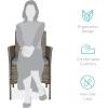 imageBest Choice Products 3Piece Outdoor Wicker Conversation Bistro Set Space Saving Patio Furniture for Garden wSide Table  GrayNavyTaupeCement Gray